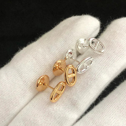[⭐Glow]CHAINE SMALL EARRINGS GOLD AND SILVER