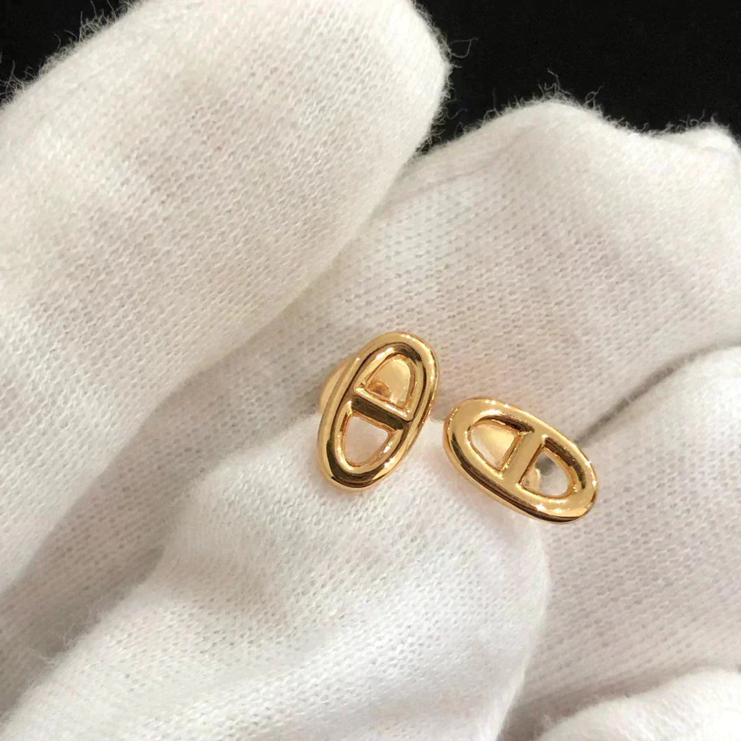 [⭐Glow]CHAINE SMALL EARRINGS GOLD AND SILVER