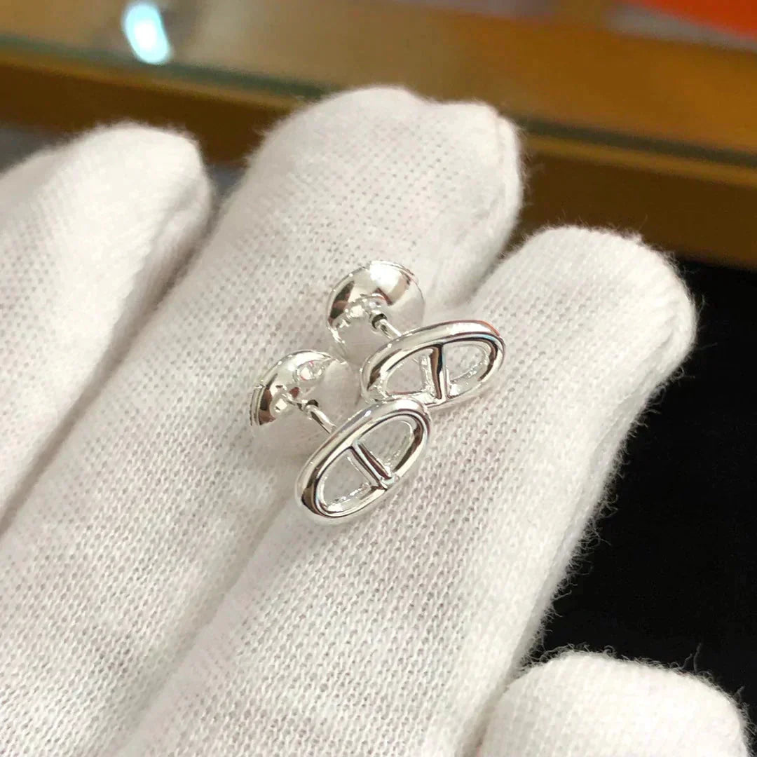 [⭐Glow]CHAINE SMALL EARRINGS GOLD AND SILVER