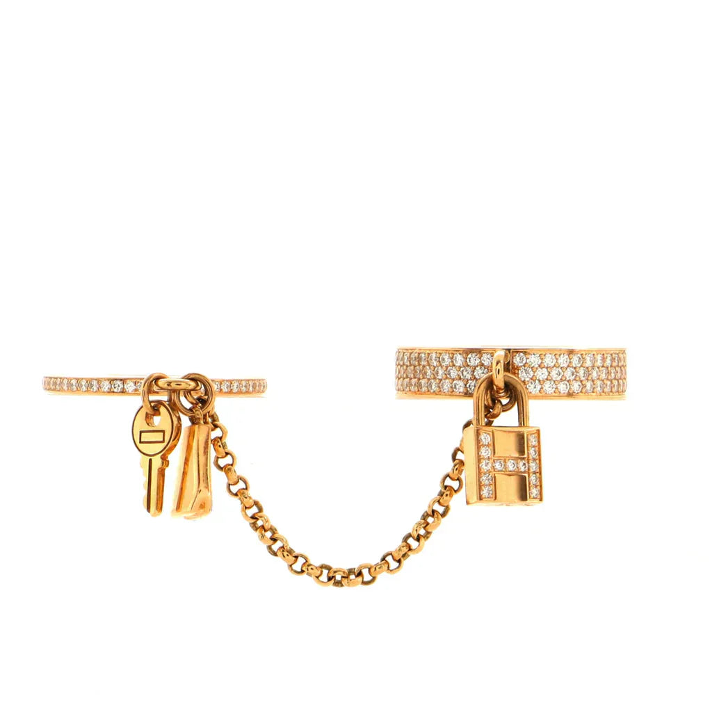 [⭐Glow]HM KELLY CLOCHETTE DOUBLE RING IN  WITH DIAMONDS