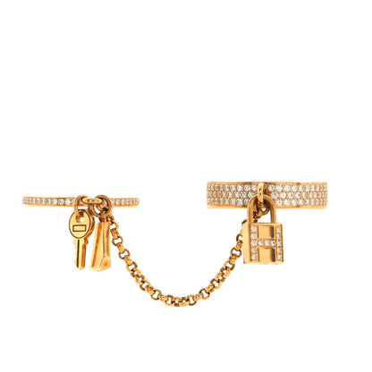 [⭐Glow]HM KELLY CLOCHETTE DOUBLE RING IN  WITH DIAMONDS