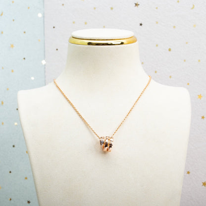 [⭐Glow]SERPENTI PINK GOLD NECKLACE DIAMOND