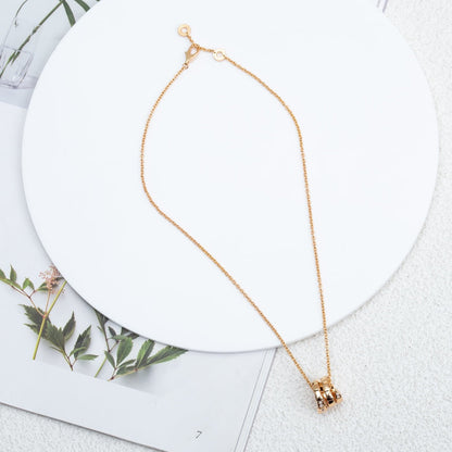 [⭐Glow]SERPENTI PINK GOLD NECKLACE DIAMOND