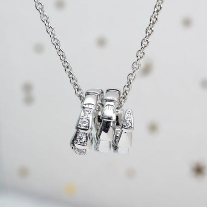 [⭐Glow]SERPENTI SILVER NECKLACE DIAMOND