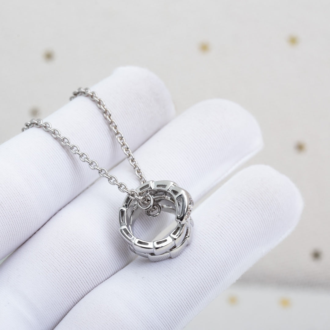 [⭐Glow]SERPENTI SILVER NECKLACE DIAMOND