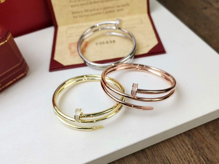 [⭐Glow]JUSTE BRACELET 3.5MM DOUBLE ROW DIAMOND