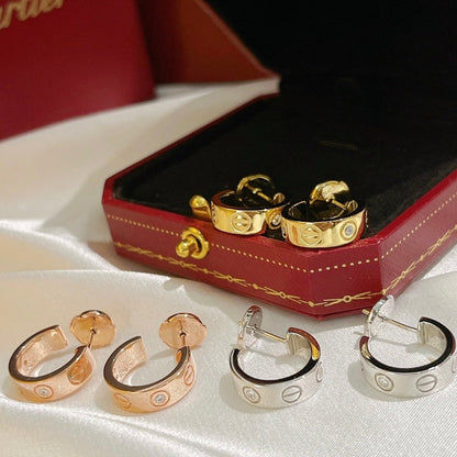 [⭐Glow]LOVE EARRINGS 5.7MM 2 DIAMONDS