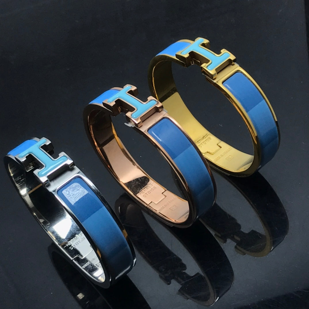 [⭐Glow]H BRACELET BLUE RAINBOW CERAMIC