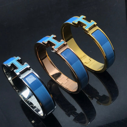 [⭐Glow]H BRACELET BLUE RAINBOW CERAMIC