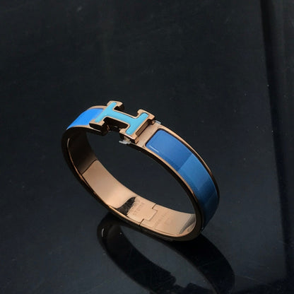 [⭐Glow]H BRACELET BLUE RAINBOW CERAMIC