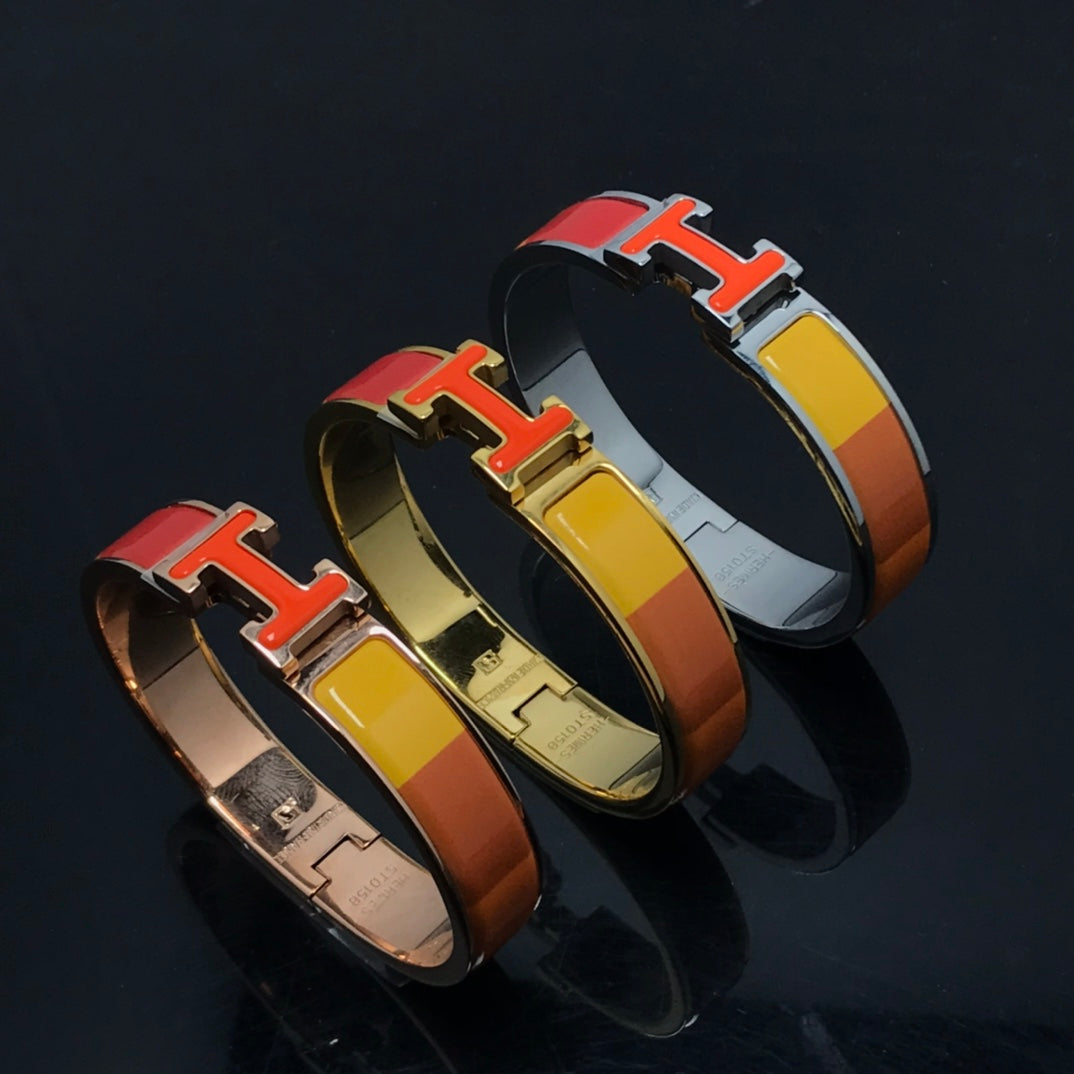 [⭐Glow]H BRACELET ORANGE RAINBOW CERAMIC