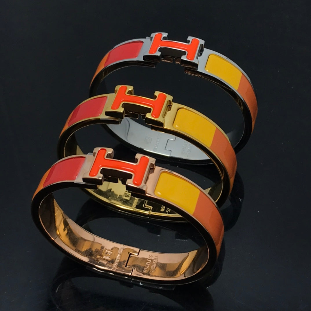 [⭐Glow]H BRACELET ORANGE RAINBOW CERAMIC