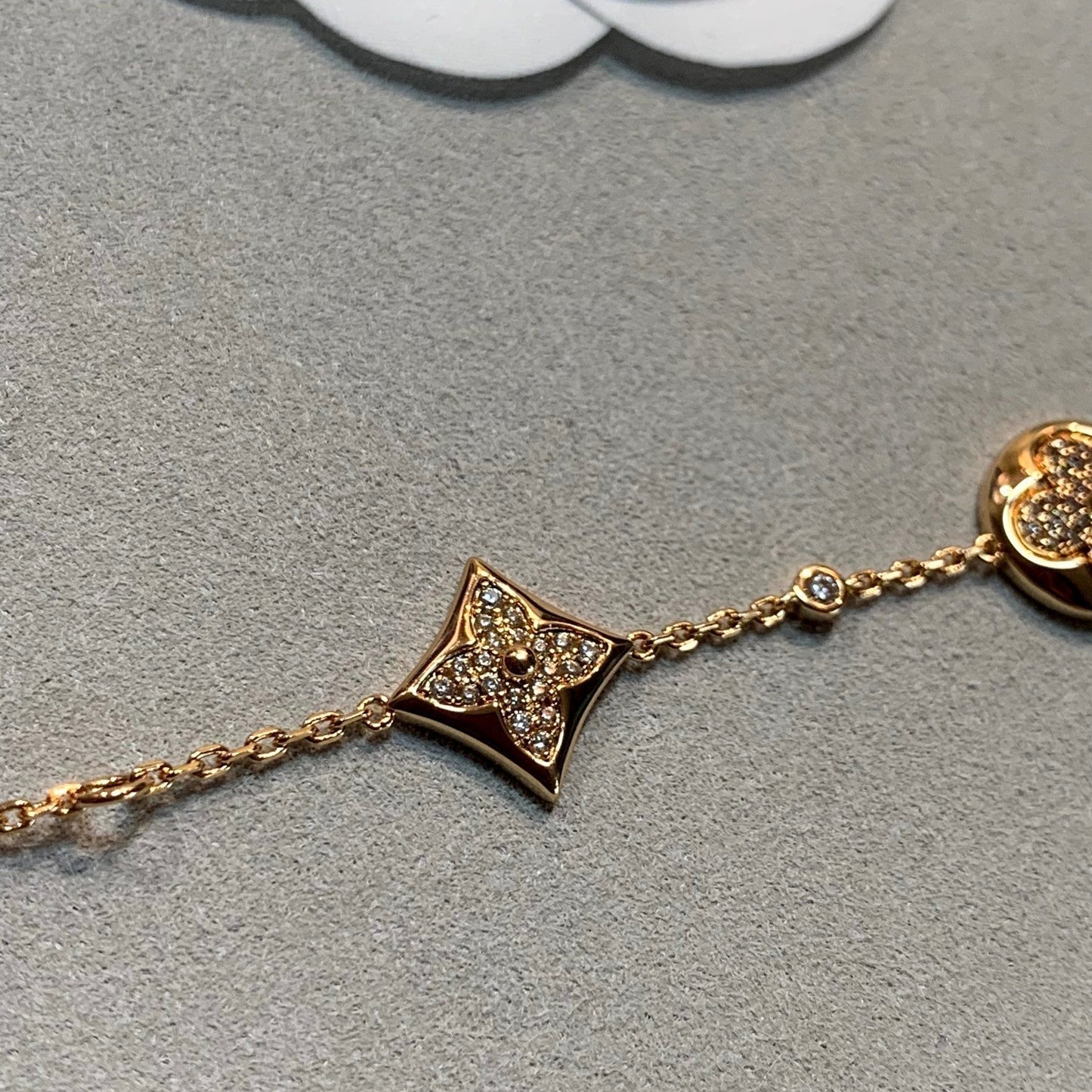 [⭐Glow]STAR AND SUN 4 MOTIFS GOLD DIAMONDS BRACELET