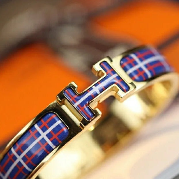 [⭐Glow]H TARTAN BRACELET 12MM