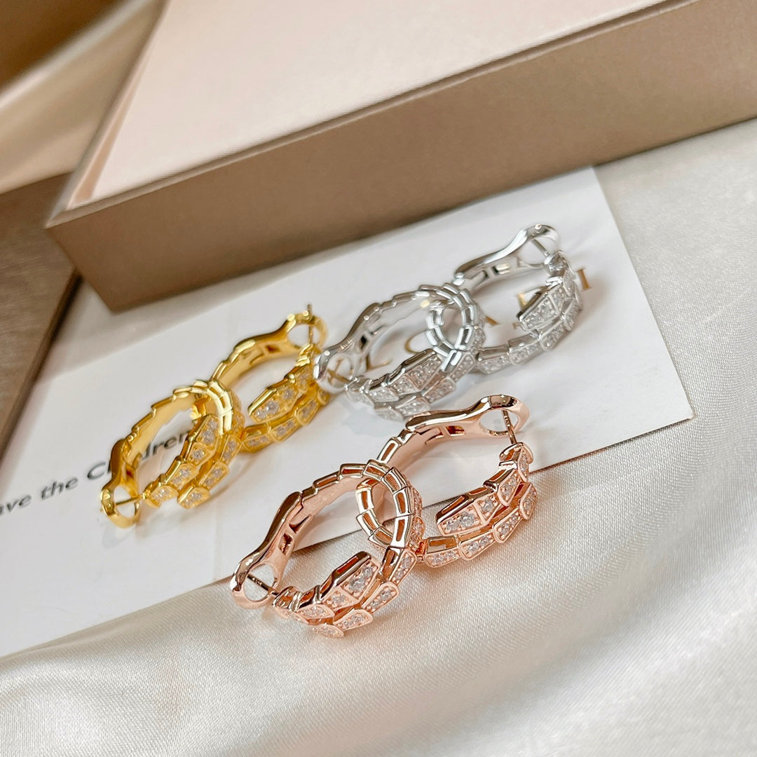 [⭐Glow]SERPENTI EARRINGS DIAMOND