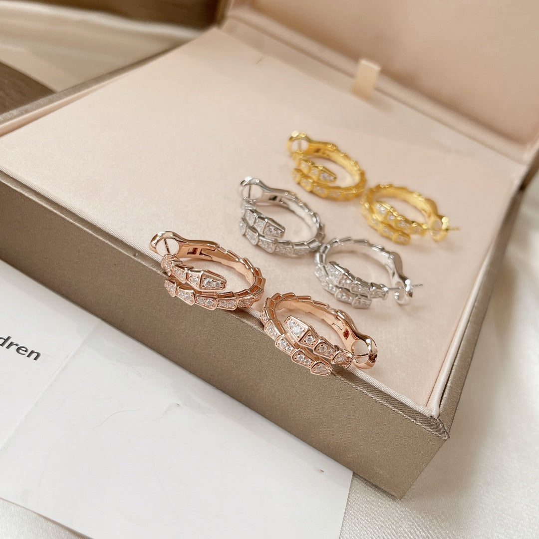 [⭐Glow]SERPENTI EARRINGS DIAMOND