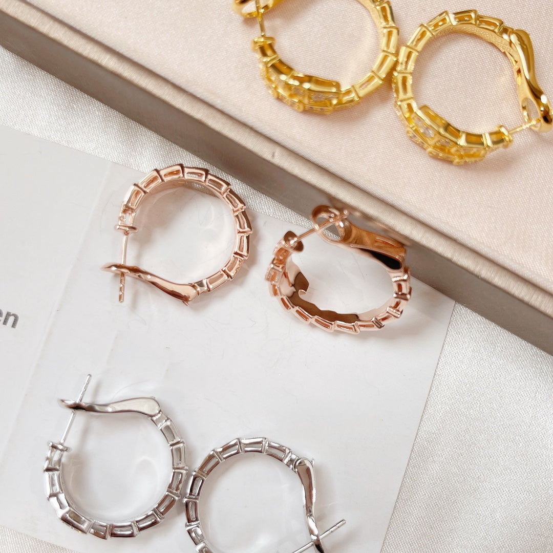 [⭐Glow]SERPENTI EARRINGS DIAMOND