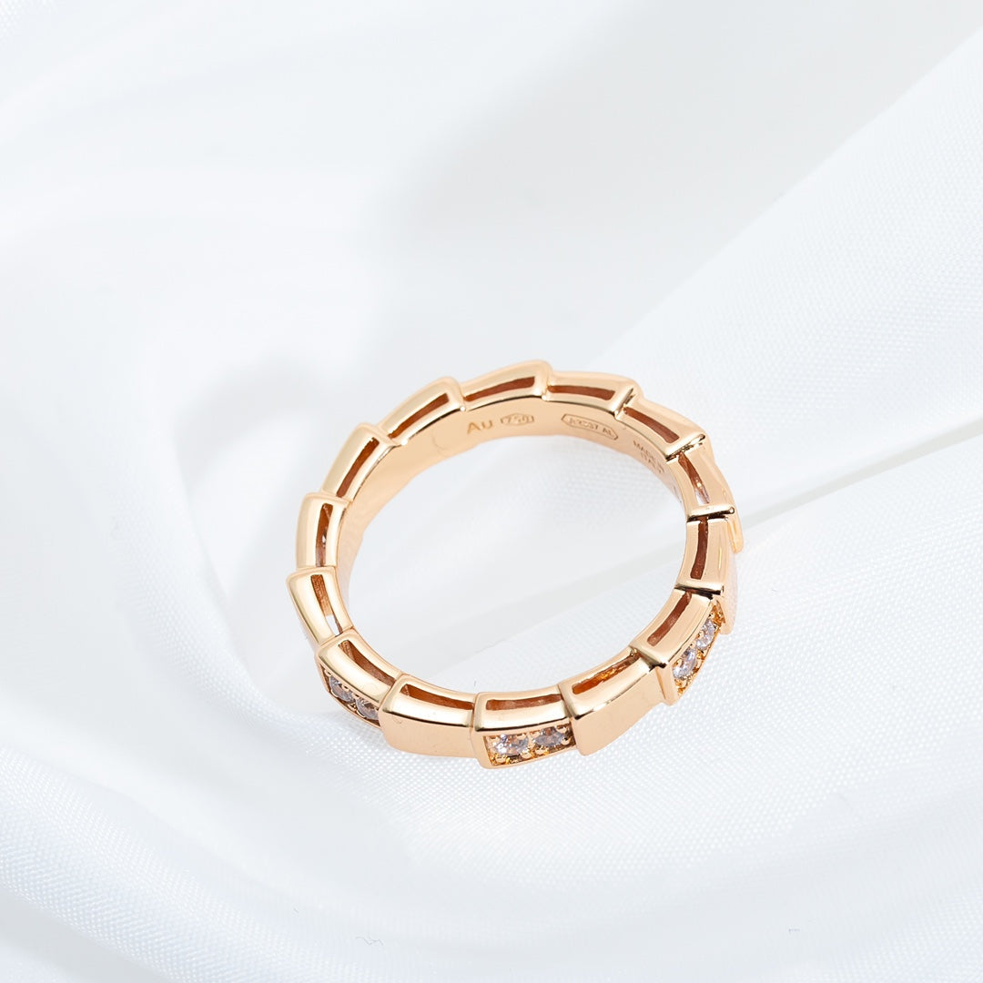 [⭐Glow]SERPENTI RING PINK GOLD  3MM