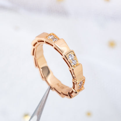 [⭐Glow]SERPENTI RING PINK GOLD  3MM