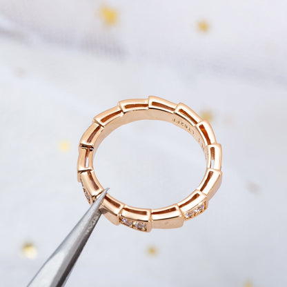 [⭐Glow]SERPENTI RING PINK GOLD  3MM