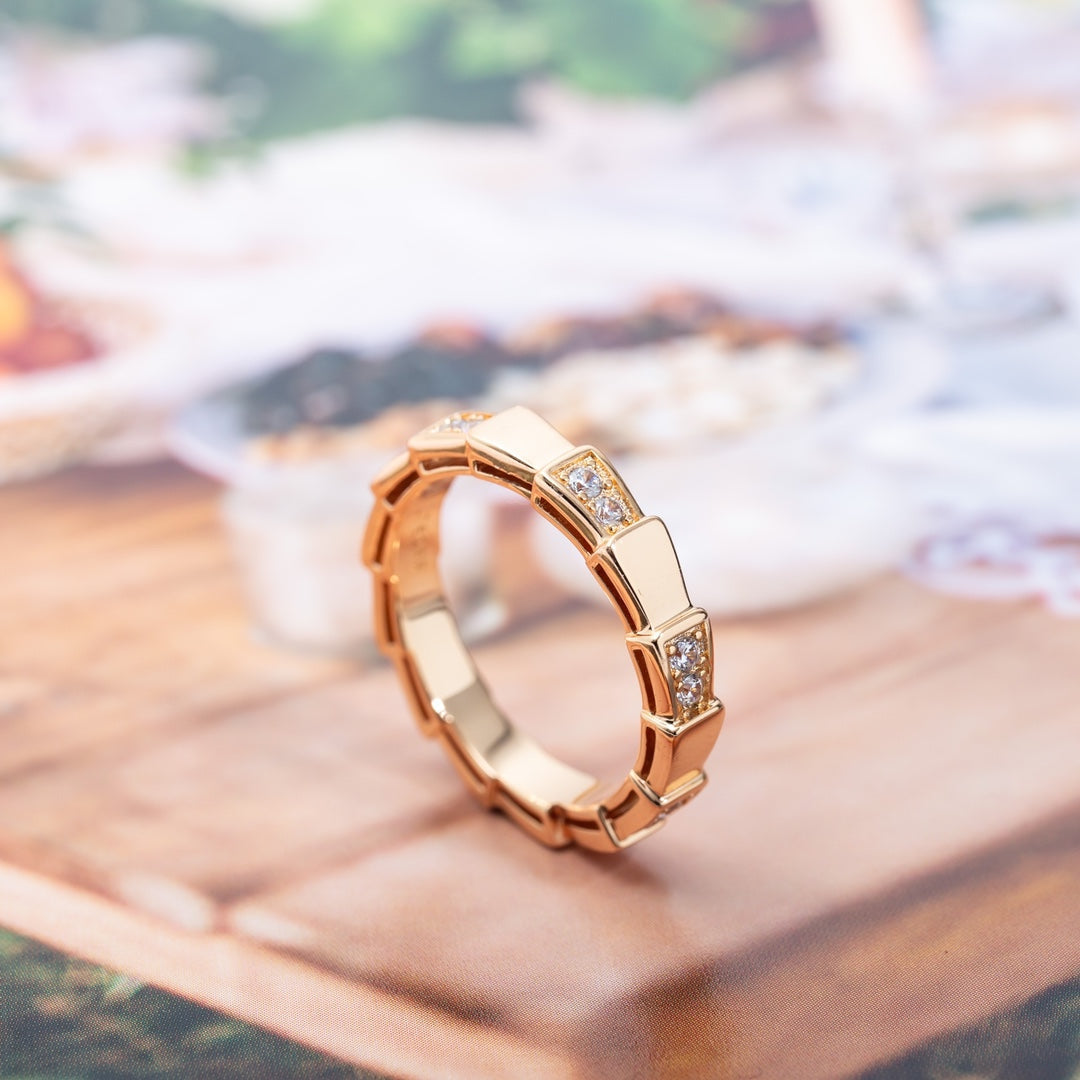 [⭐Glow]SERPENTI RING PINK GOLD  3MM