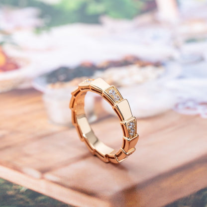 [⭐Glow]SERPENTI RING PINK GOLD  3MM