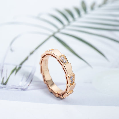 [⭐Glow]SERPENTI RING PINK GOLD  3MM