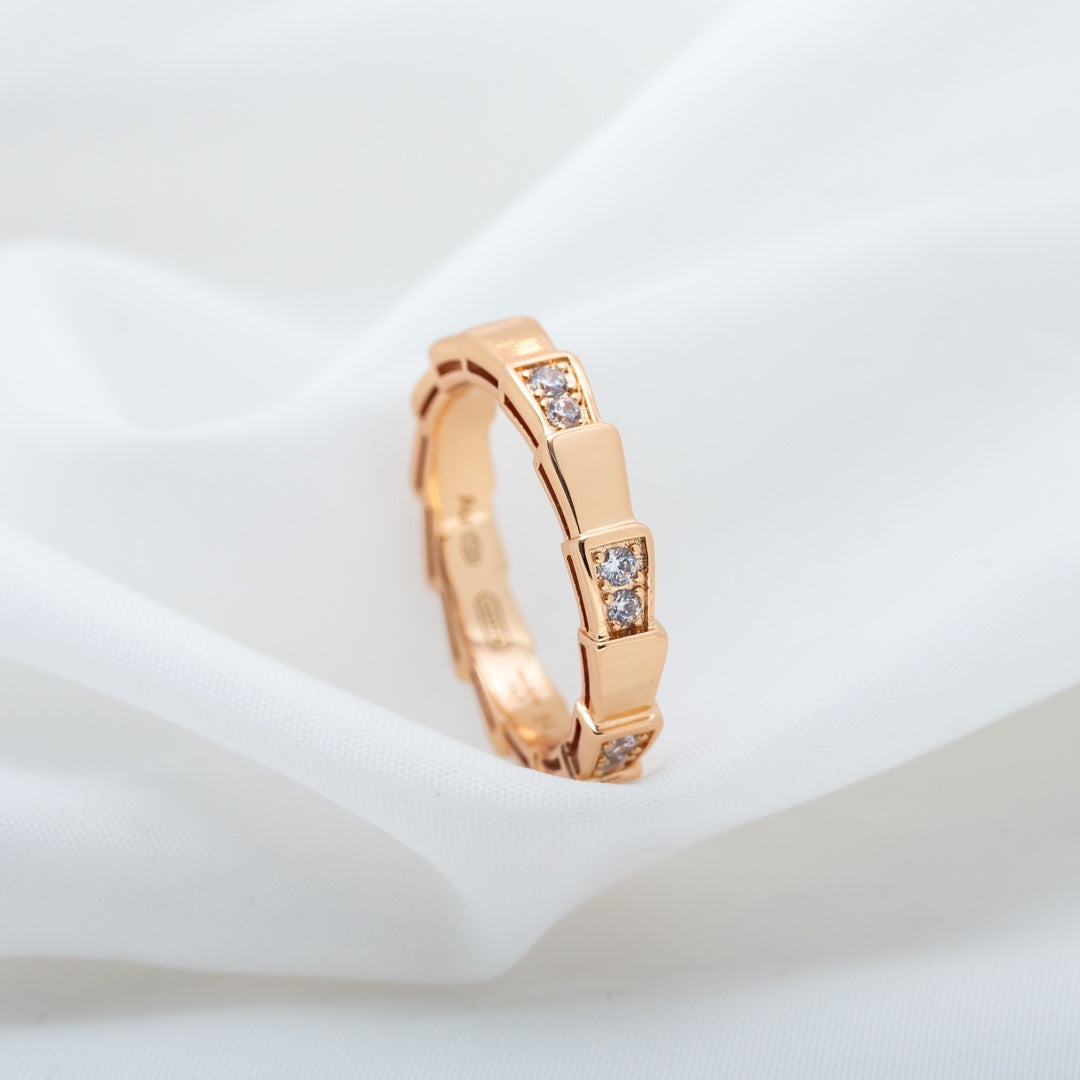 [⭐Glow]SERPENTI RING PINK GOLD  3MM