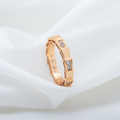 [⭐Glow]SERPENTI RING PINK GOLD  3MM