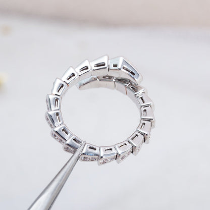 [⭐Glow]SERPENTI RING SILVER DIAMOND PAVED 4MM