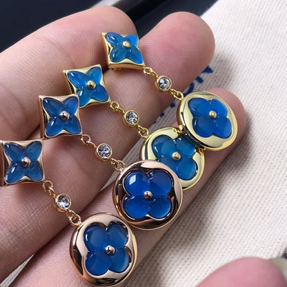 [⭐Glow]STAR AND SUN AGATE DIAMOND EARRINGS