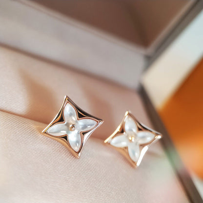 [⭐Glow]STAR MOP PINK GOLD EARRINGS