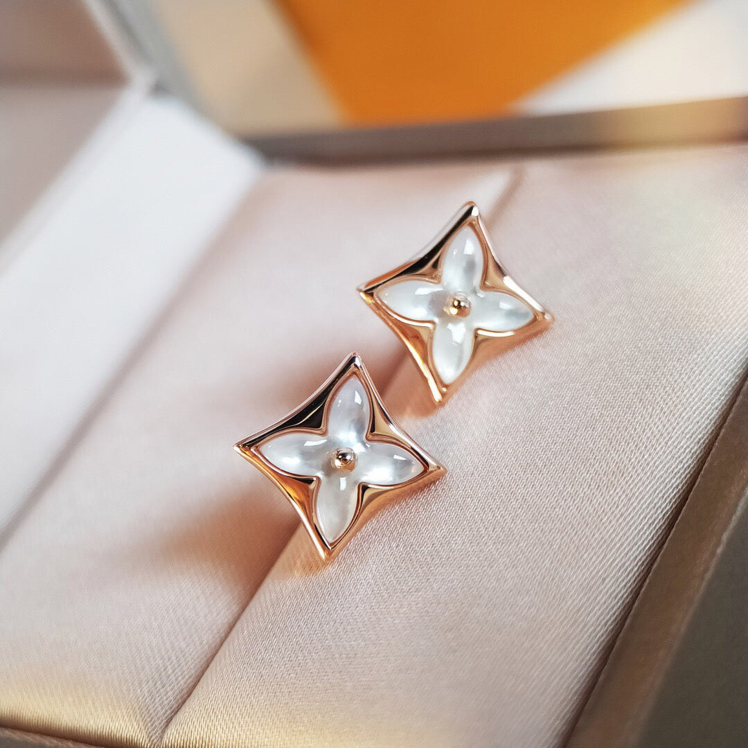 [⭐Glow]STAR MOP PINK GOLD EARRINGS
