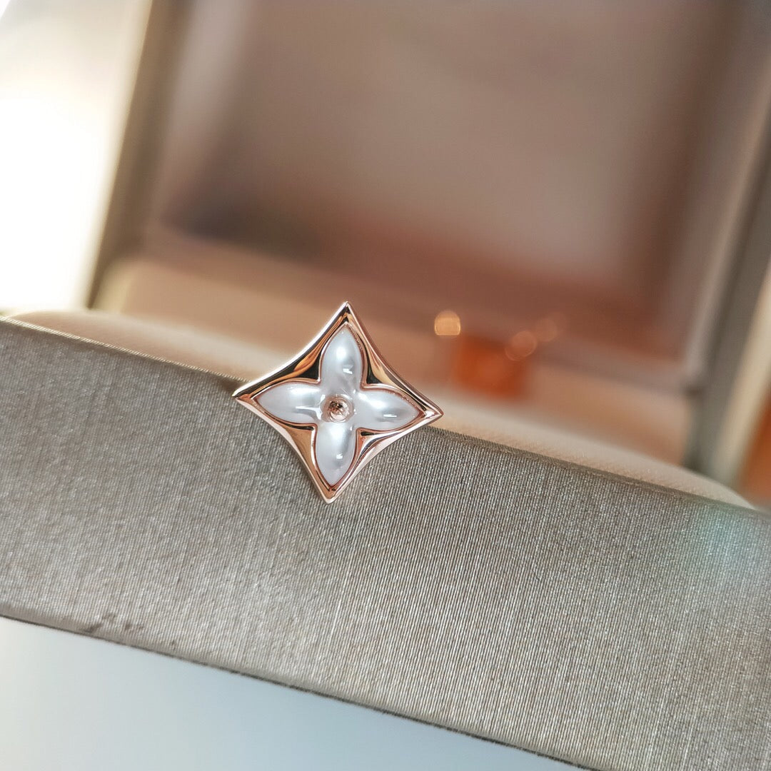 [⭐Glow]STAR MOP PINK GOLD EARRINGS