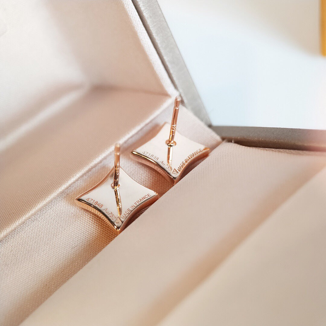 [⭐Glow]STAR MOP PINK GOLD EARRINGS