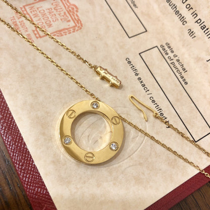[⭐Glow]LOVE NECKLACE 16MM 3 DIAMONDS