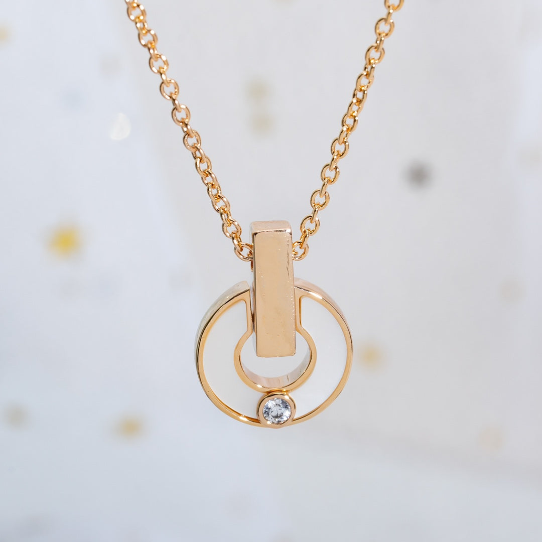 [⭐Glow]GARI NECKLACE PINK GOLD MOP