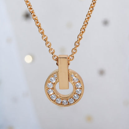 [⭐Glow]GARI NECKLACE PINK GOLD DIAMOND