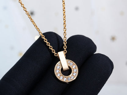 [⭐Glow]GARI NECKLACE PINK GOLD DIAMOND