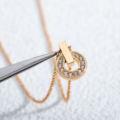 [⭐Glow]GARI NECKLACE PINK GOLD DIAMOND
