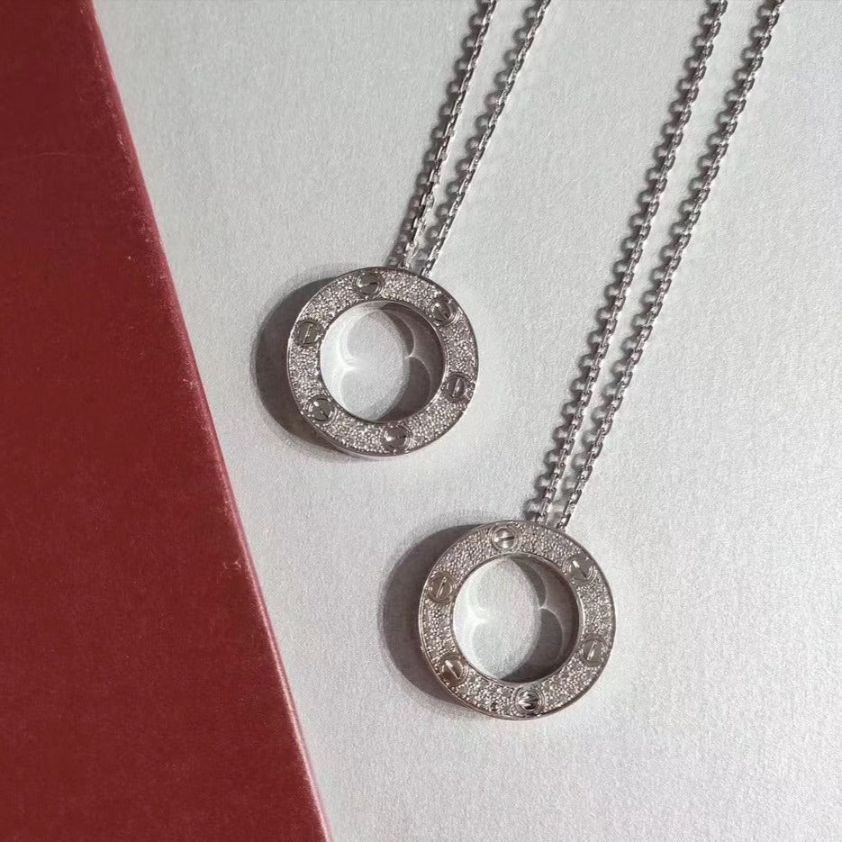 [⭐Glow]LOVE NECKLACE ADJUSTABLE SILVER