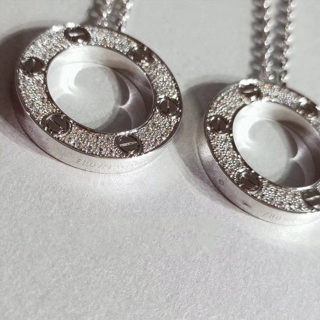 [⭐Glow]LOVE NECKLACE ADJUSTABLE SILVER