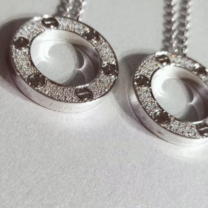 [⭐Glow]LOVE NECKLACE ADJUSTABLE SILVER