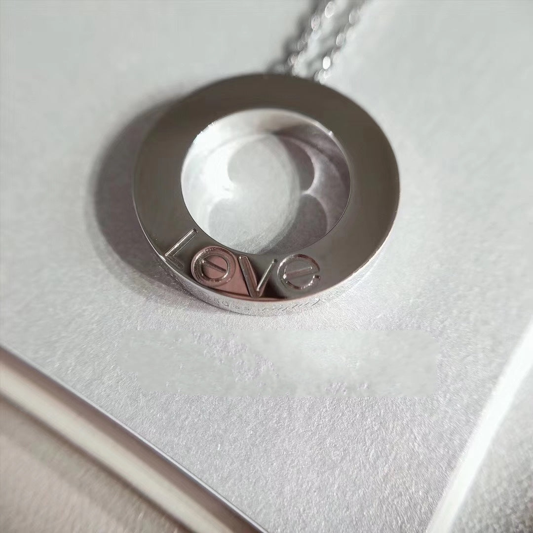 [⭐Glow]LOVE NECKLACE ADJUSTABLE SILVER