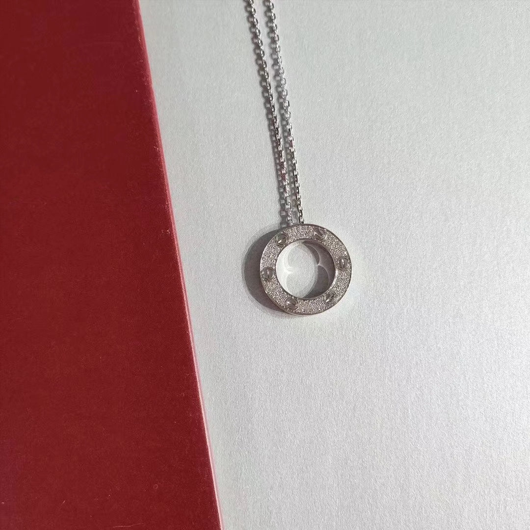 [⭐Glow]LOVE NECKLACE ADJUSTABLE SILVER