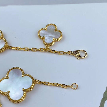 [⭐Glow]MAGIC CLOVER MOP GOLD BRACELET 5 MOTIFS