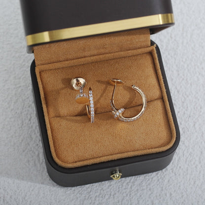 [⭐Glow]JUSTE EARRINGS 12.75MM PINK GOLD DIAMOND