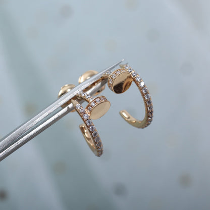 [⭐Glow]JUSTE EARRINGS 12.75MM PINK GOLD DIAMOND
