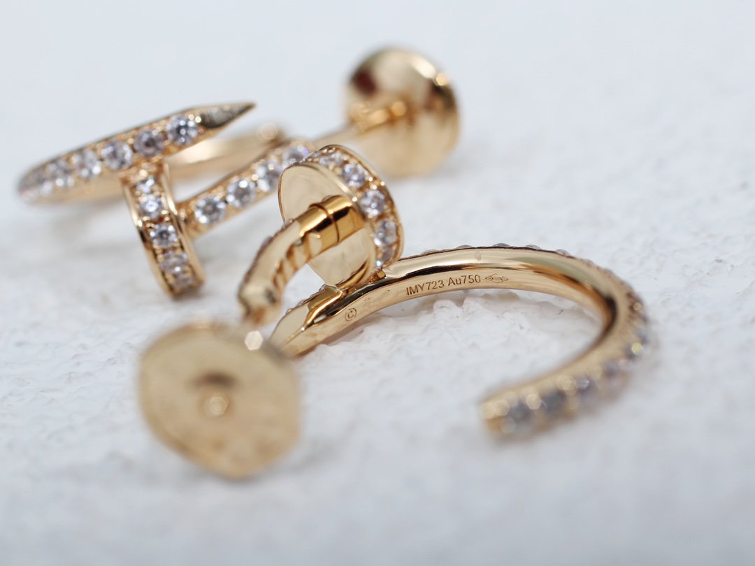 [⭐Glow]JUSTE EARRINGS 12.75MM PINK GOLD DIAMOND
