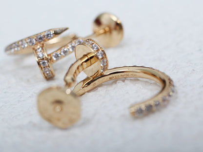 [⭐Glow]JUSTE EARRINGS 12.75MM PINK GOLD DIAMOND